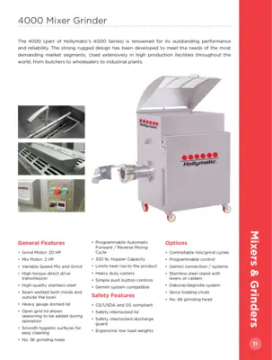 The Hollymatic 4000 Mixer Grinder