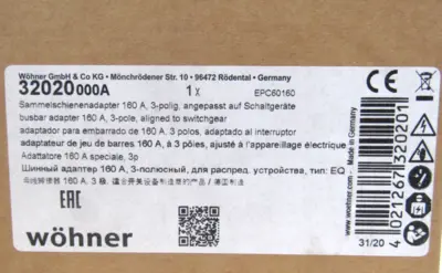 NEW WOHNER 32020 BUSBAR ADAPTER