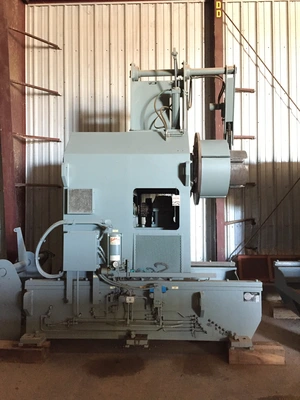 75,000 lb SESCO Twin Mandrel Un-coiler; 84" wide. Mfg. 1982