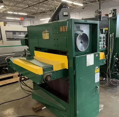 USED TIMESAVERS TB337-2HDA, 37" BOTTOM-HEAD ABRASIVE PLANER SANDER