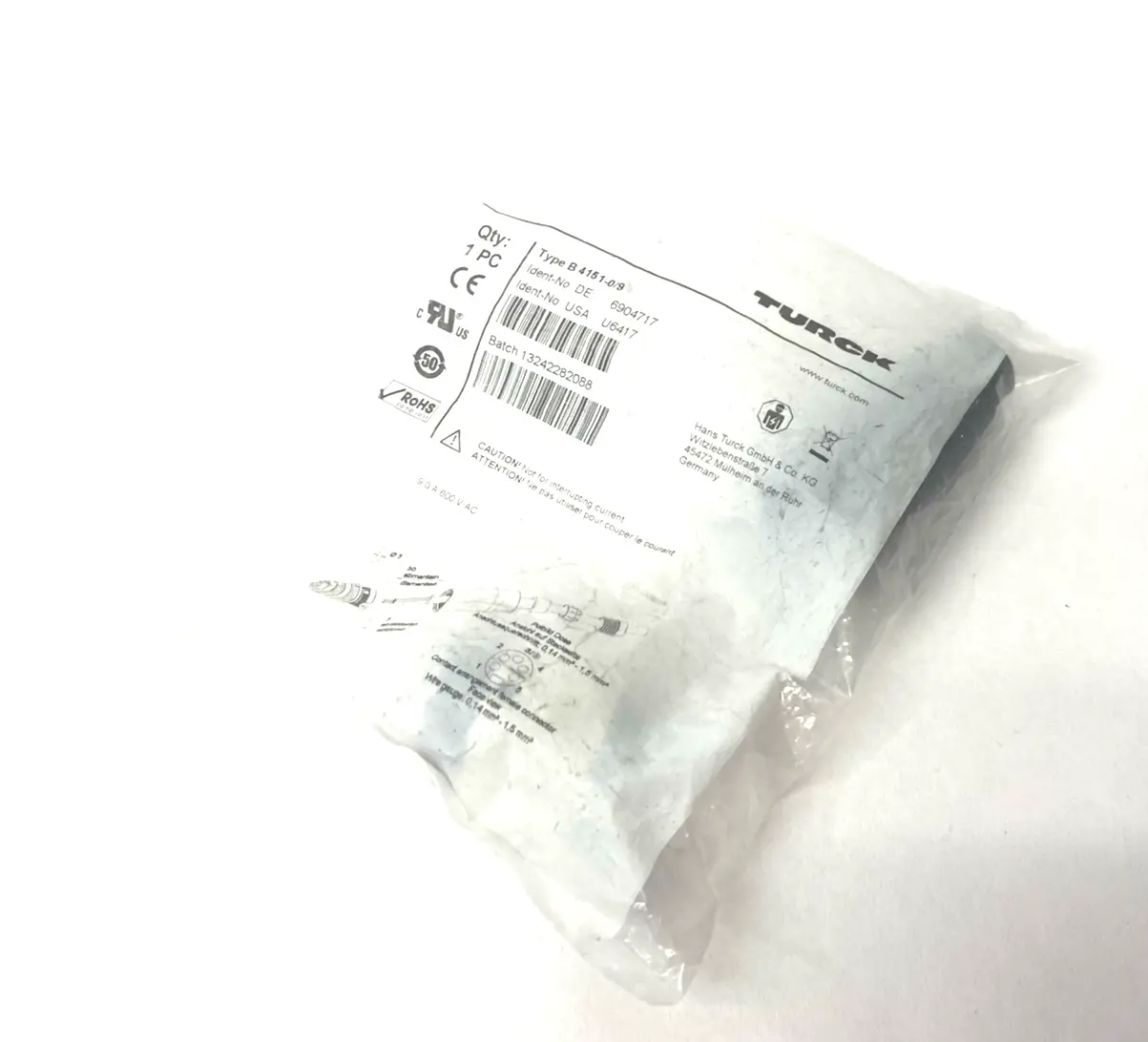 New | in-Stock Turck Field Wireable Connector 7/8" Female 5-Pin 6904717, U6417 Disconnects Michigan US | Maverick Industrial Sales #1392754