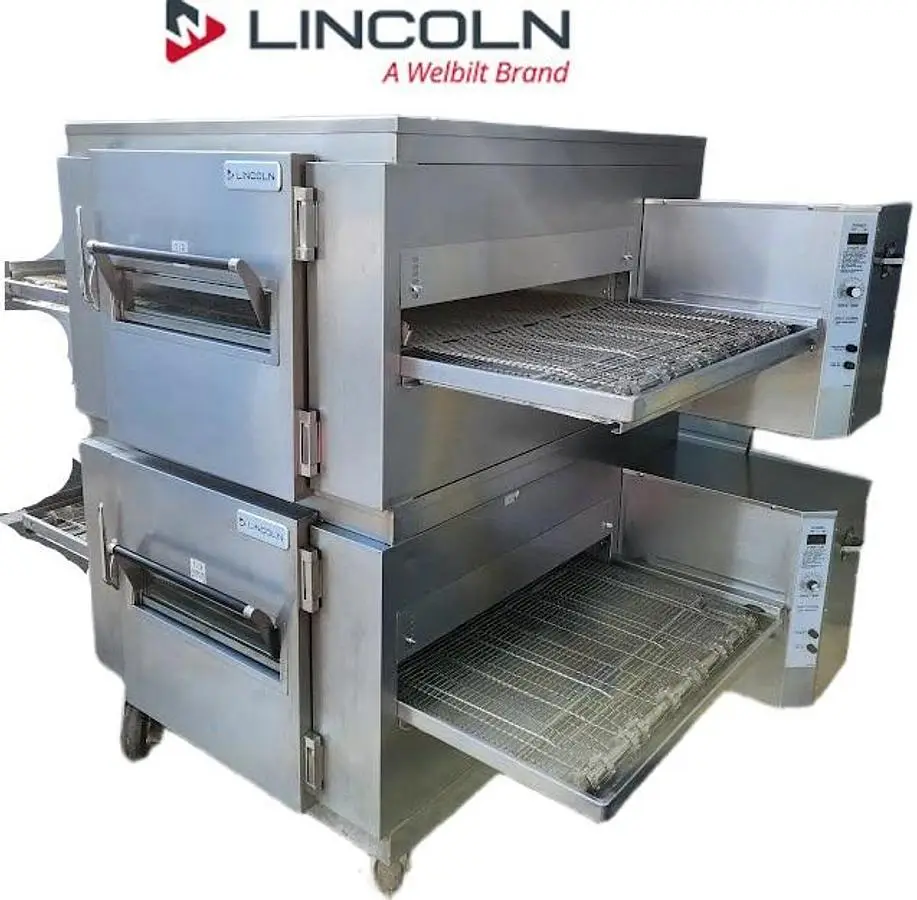 Lincoln Impinger 1450 Double Deck Gas Fired Conveyor Pizza Oven  - 32" Belt