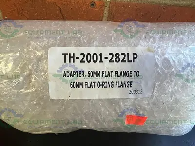 USED CHEMGLASS TH-2001-282LP 60MM FLAT FLANGE TO 60MM FLAT O-RING FLANGE ADAPTER