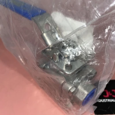 Midwest Control CF8M SS Ball Valve,FPT 1/2" SS 3pc W/Locking Handle New Sealed