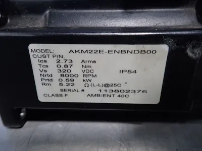 Used KOLLMORGEN AKM22EENBNDB00 Servo Motors | HGR 24 #730902