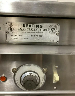152-0105 Keating 42FLDE Miraclean Electric Griddle