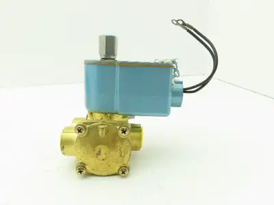 Honeywell Skinner L5LX3 Brass Solenoid Valve 3-Way NC 120V 10-150 PSI 1/2" NPT
