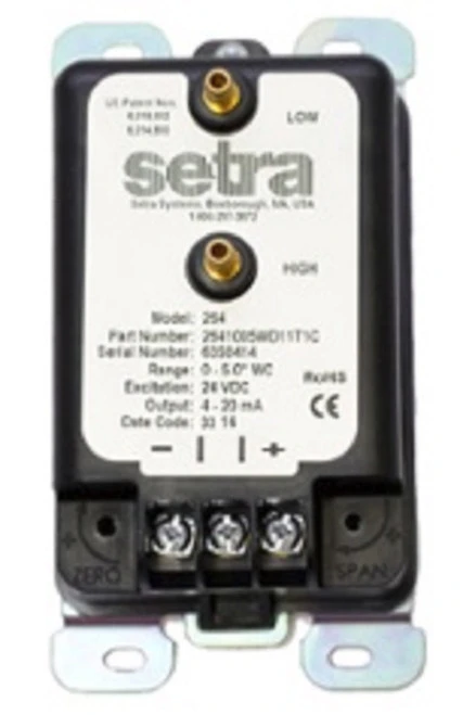 Setra 26410R1WB11T1C Differential Pressure Transducer, +/- 0.1" WC4-20 mA [New]