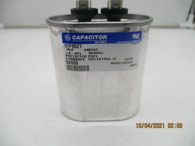 GE Component 97F627 New Capacitor (50/60 Hz, 440 Vac, 15uf)