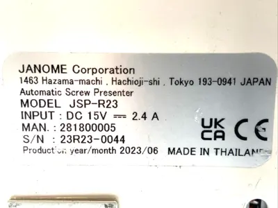 USED JANOME AUTOMATIC SCREW FEEDER PRESENTER JSP-R SERIES NO SHELL