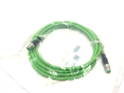 USED BECKHOFF DOUBLE ENDED ETHERCAT CABLE M12 4-PIN 3M LENGTH