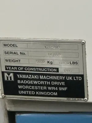 USED 1997 MAZAK VTC-20B