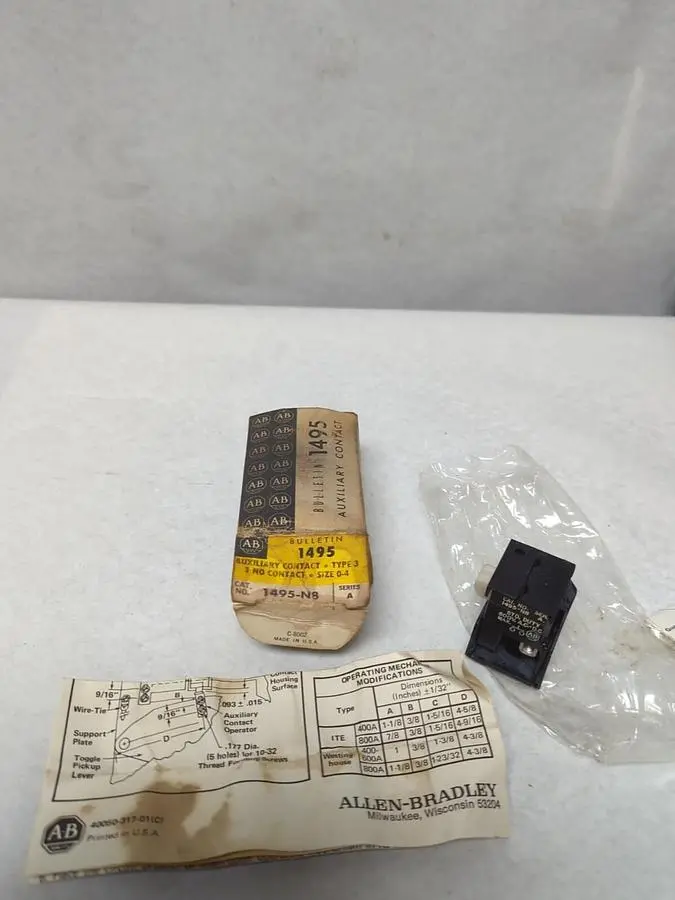 New | in-Stock ALLEN-BRADLEY 1495-N8 Miscellaneous Equipment (Electrical & Power) Ohio US | Surplus Asset Holdings #1309799