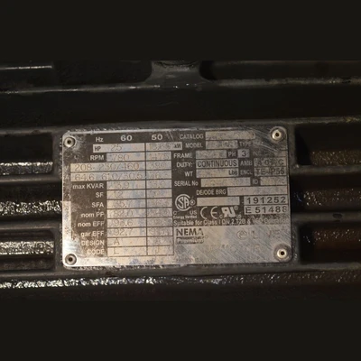 U.S. 25 HP Motor