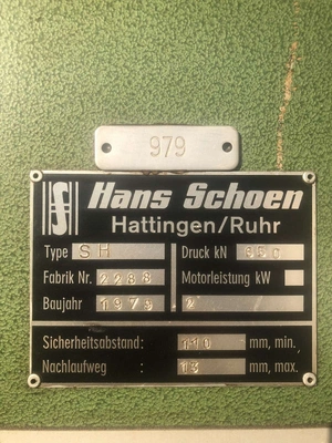 HANS SCHOEN Hydraulic Press