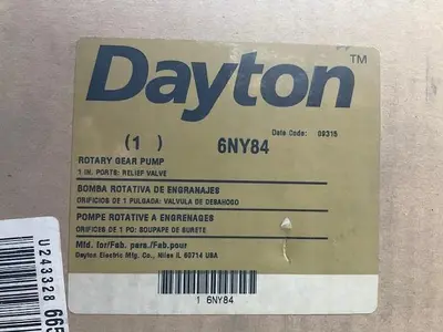 Dayton 1” Rotary Gear Pump PN 6NY84