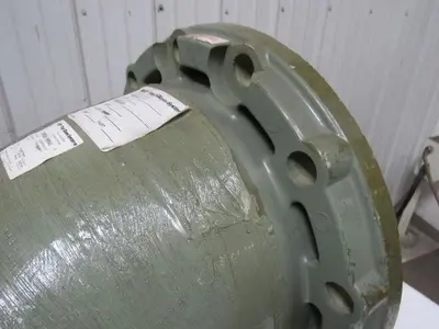 NOV 022100-362-0 10" Flanged Fiberglass 90° Elbow Green Thread 225 PSIG