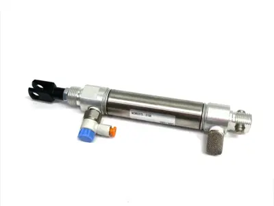 USED SMC ROUND BODY AIR CYLINDER 0.75" BORE, 1.5" STROKE