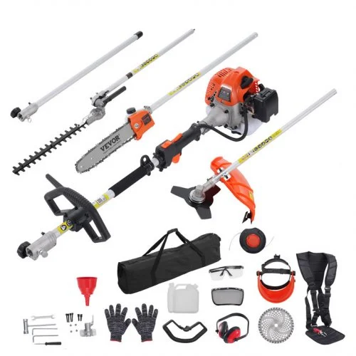 Used VEVOR 52CC 6-IN-1 MULTI-FUNCTIONAL TRIMMING TOOLS, GAS HEDGE TRIMMER, WEED EATER _UNKNOWN_ Trimmers (Landscaping) Michigan US | Miedema Asset Management Group #1423254