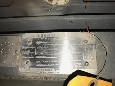Toshiba 150 HP 460 V 1770 RPM Motors – Rebuilt