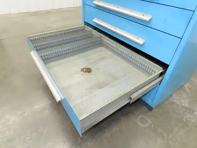 Nu-Era Modular Tool Storage Cabinet 9 Drawer 45x28x61" Stanley Vidmar Blue