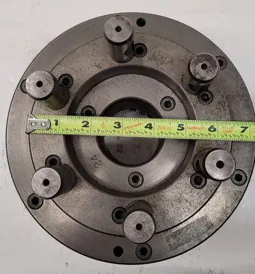 8-1/4" DIAMETER, 3 JAW LATHE CHUCK WITH 2.25" THROUGH HOLE AND D1-6 MOUNT TYPE