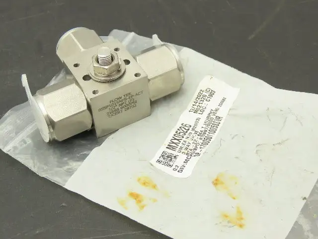 Flow Tek BSSP1015NFS-EP-ACT  3-Way Stainless Ball Valve 1/2"NPT 6000psi 316SS
