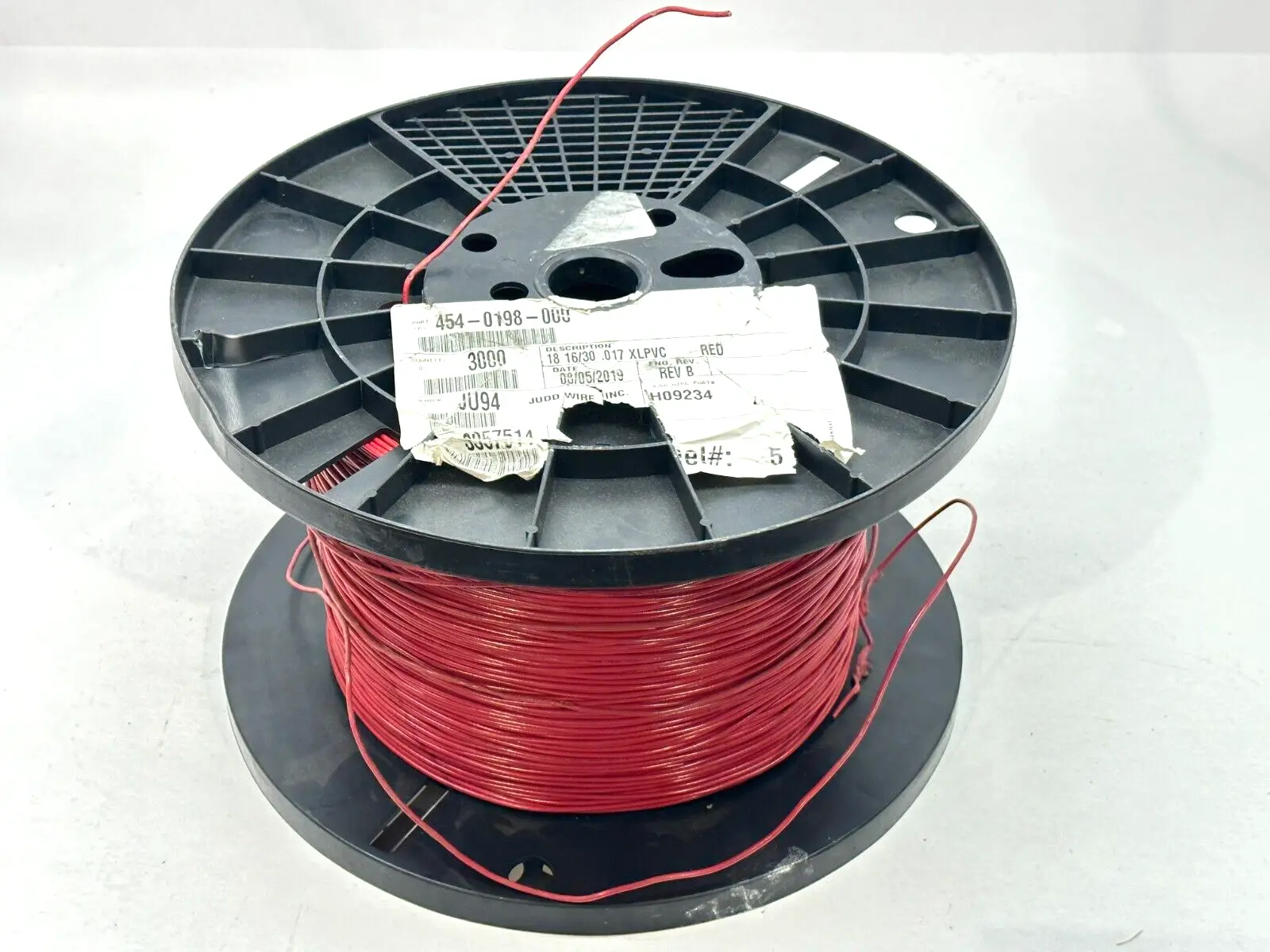 454-0198-000 | Judd Wire  Wire 18AWG 16/30 .017 XLPVC H09234 3000ft / 2650ft LEFT - New Other