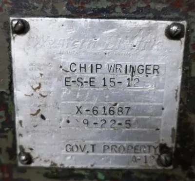 (2) Tolhurst 40" Center-Slung chip wringers.
