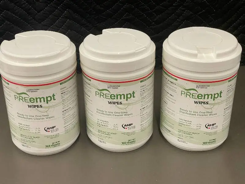 PREempt Disinfectant Cleaner Wipes - 3 Pack