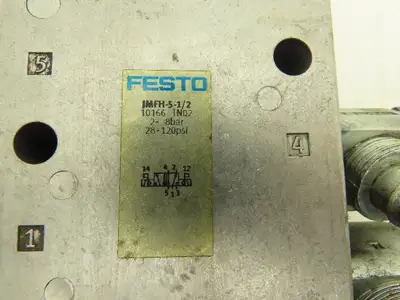 Festo JMFH-5-1/2 10166 Pneumatic Control Valve 5 Way 120 PSI 3/4"NPT 110V