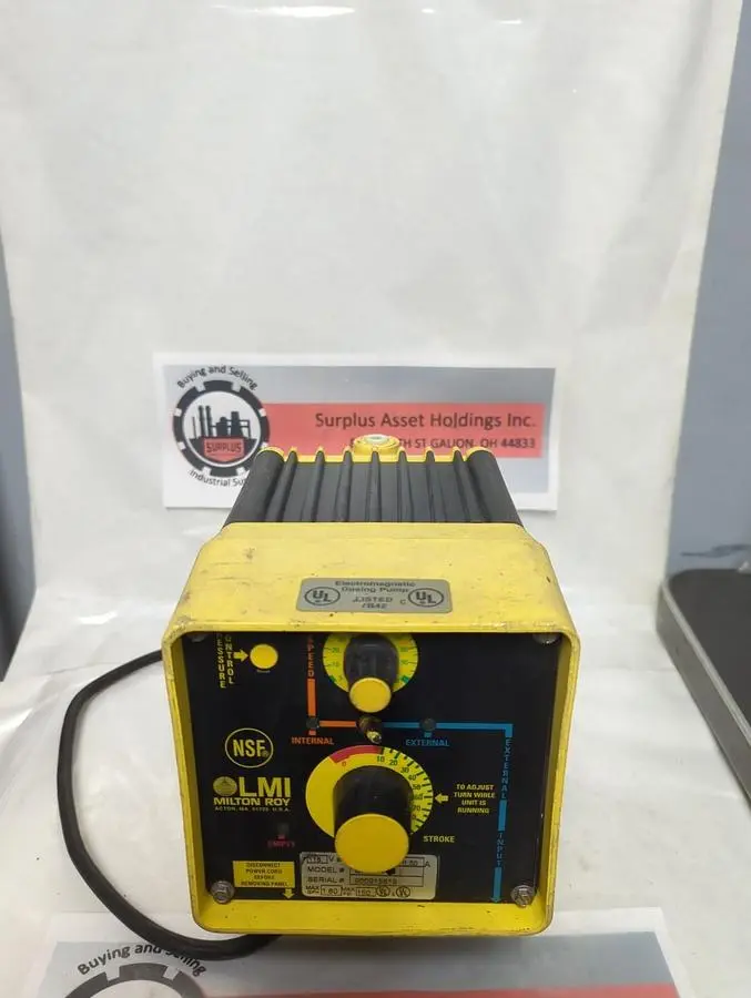 Used MILTON ROY B711-191S Pumps (Metering) Ohio US | Surplus Asset Holdings #1365759