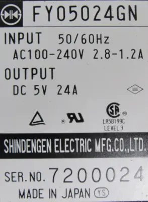 USED SHINDENGEN FY05024GN POWER SUPPLY