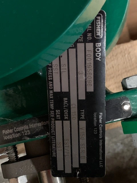 Fisher 3" V150 V-Ball Control Valve, New Storeroom Spare