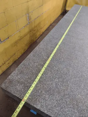 8' X 4' X 14" CHALLENGE PRECISION LAYOUT INSPECTION GRANITE TABLE W/ EDGE LEDGES: STOCK #23812