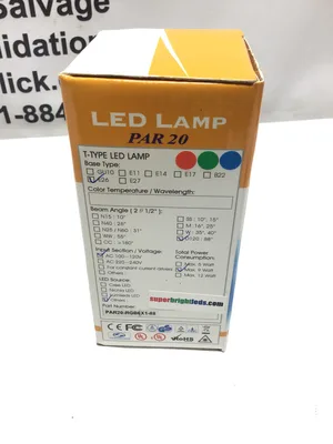 Bulbrite T-Type LED Lamp Par 20 E26 PAR20-RGB6X1-88 Dimmable