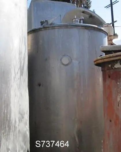Tank, 650 Gallon, S/st, 4' x 87", No Nameplate #S737464