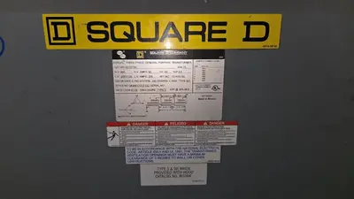 USED SQUARE D COMPANY 75 KVA TRANSFORMER