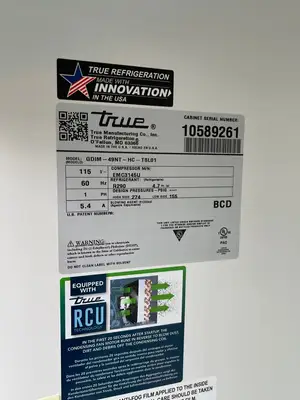New | in-Stock True Old Stock 2023 54" True GDIM-49NT-HC~TSL01 Glass 2 Door Bag Ice Merchandiser Indoor Freezer 120V Display Freezers Illinois US | Falcon Restaurant Supply #1375778