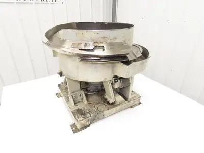 18" Vibratory Bowl Parts Feeder 115V Magnetic Coil Stainless 15/16" Wide Product