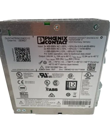 NEW PHOENIX CONTACT QUINT4-PS3AC/24DC/10 POWER SUPPLY MODULE 2904621