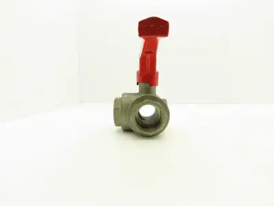 Renus 2" NPT Aluminum 3-Way Ball Valve Full Port