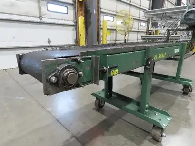 Wardcraft 12"x 7' Slider Bed Belt Conveyor Adj Height on Casters 69FPM 115V 1PH