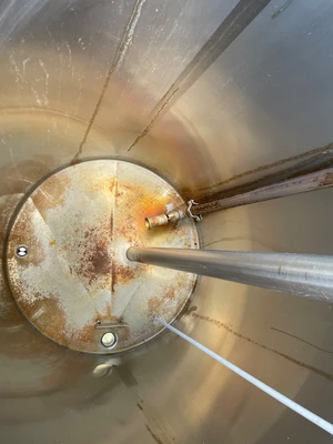 Quanity 2 Stainless Steel CIP Tanks, 200 Gallons each. 90” High x 30” diameter