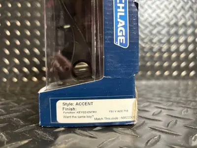 Schlage Accent Keyed Entry Door Lock - Model F51 V ACC 776 - 2 Keys Included
