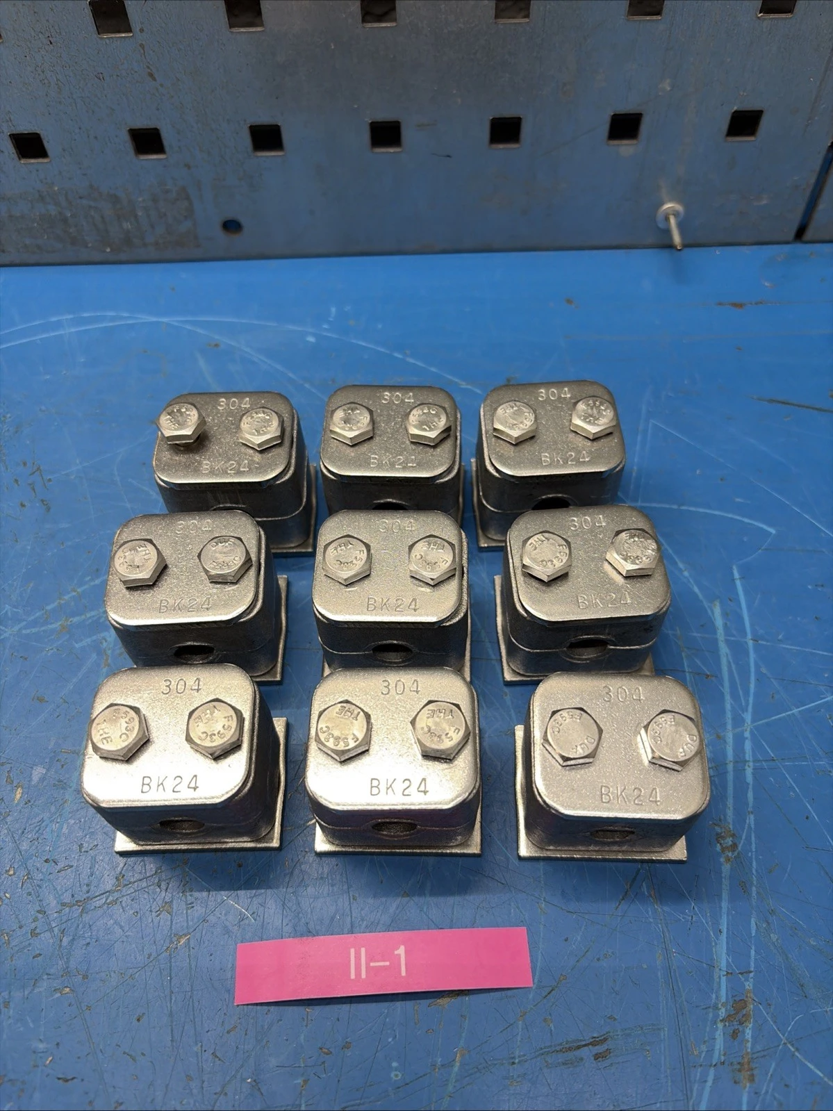 (9) Pipe Clamps Stainless Steel 304 BK24  Fast Shipping + Warranty