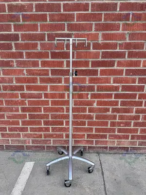USED CENTICARE CORP C-IV-1000D-8  8 HOOK IV POLE,  SUPPORT UP TO 200 LBS