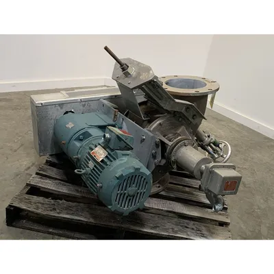 Used 10" Side Entry Flo-tronics Stainless Steel Offset Rotary Feeder Airlock
