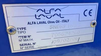 Alfa-Laval Complete 8-10 TPH Olive Oil Processing Line.