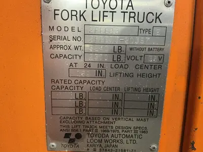 Used TOYOTA 2FBE13 Material Handling (misc) Ohio US | HGR 24 #1482476